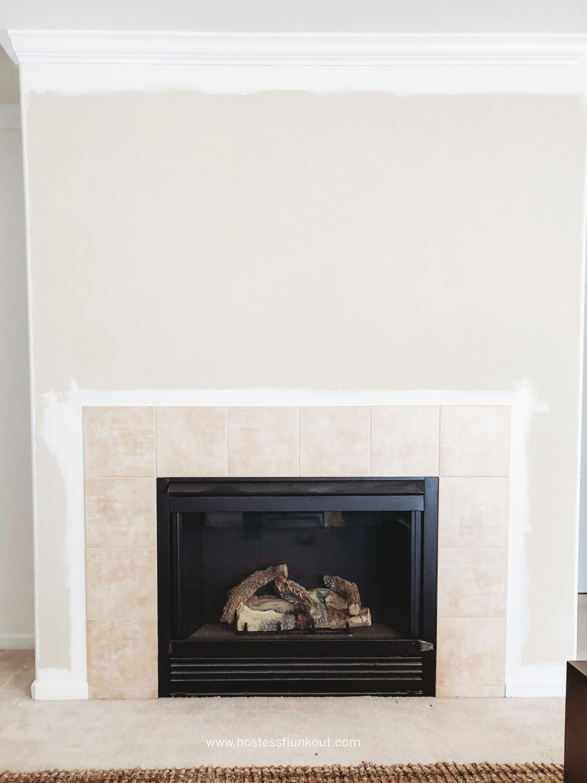 Simple Fireplace Remodel - Hostess Flunk Out